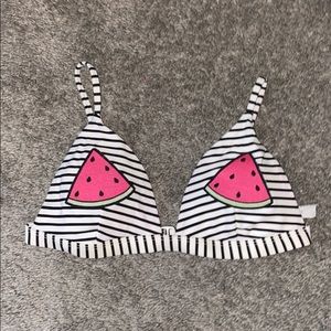 Watermelon striped bikini top